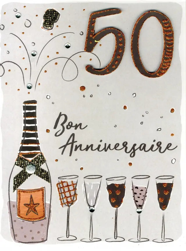 50 BON ANNIVERSAIRE - CHAMPAGNE