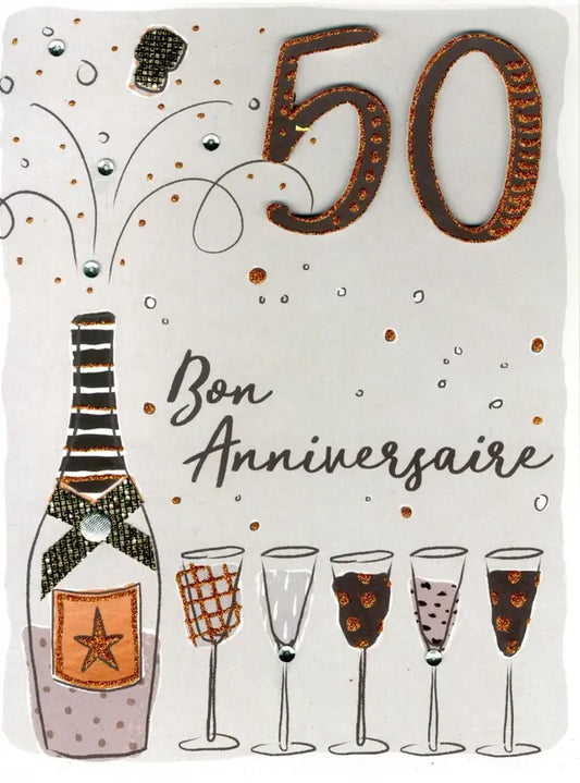 50 BON ANNIVERSAIRE - CHAMPAGNE