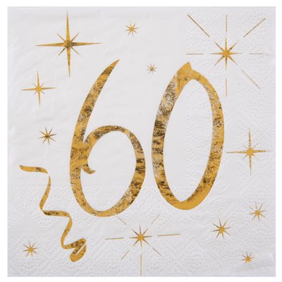 Serviettes de table estampées à la feuille d'or Milestone