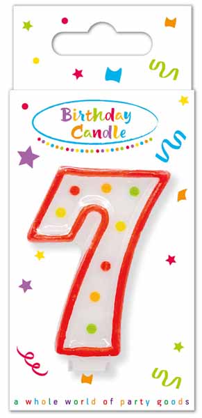 Single Number Colorful Candles