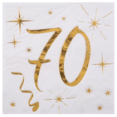 Serviettes de table estampées à la feuille d'or Milestone