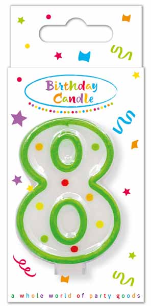 Single Number Colorful Candles
