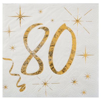 Serviettes de table estampées à la feuille d'or Milestone