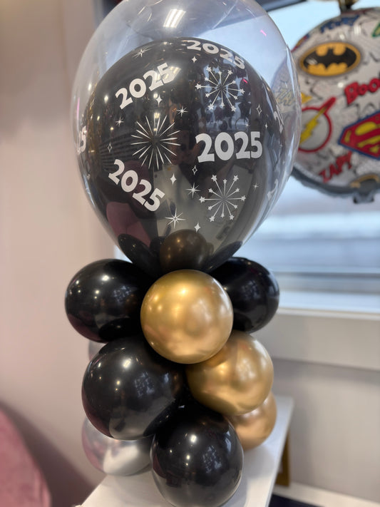 New Year Balloon Table Centerpiece