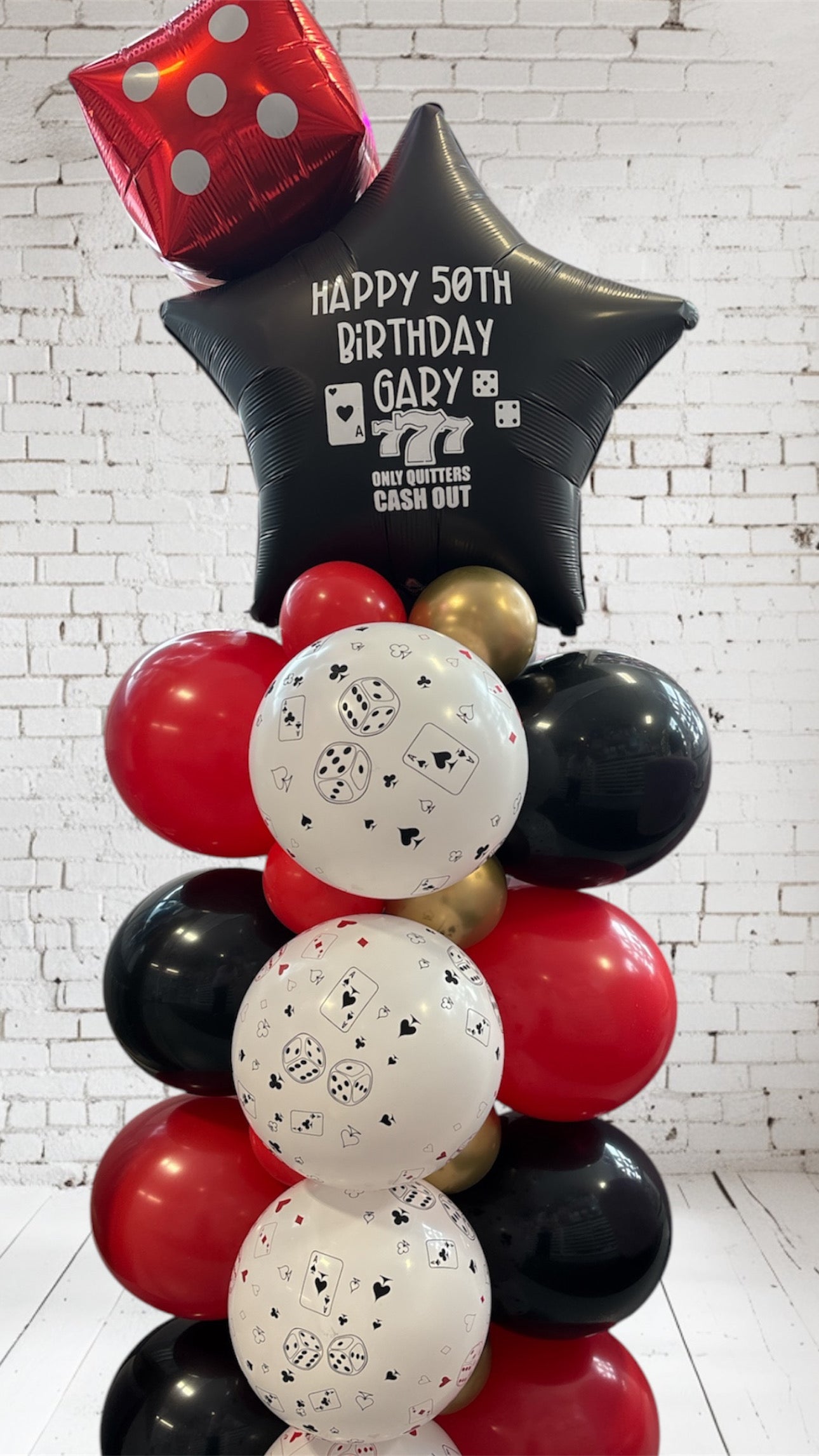 Personalized Balloon Tower Bouquet