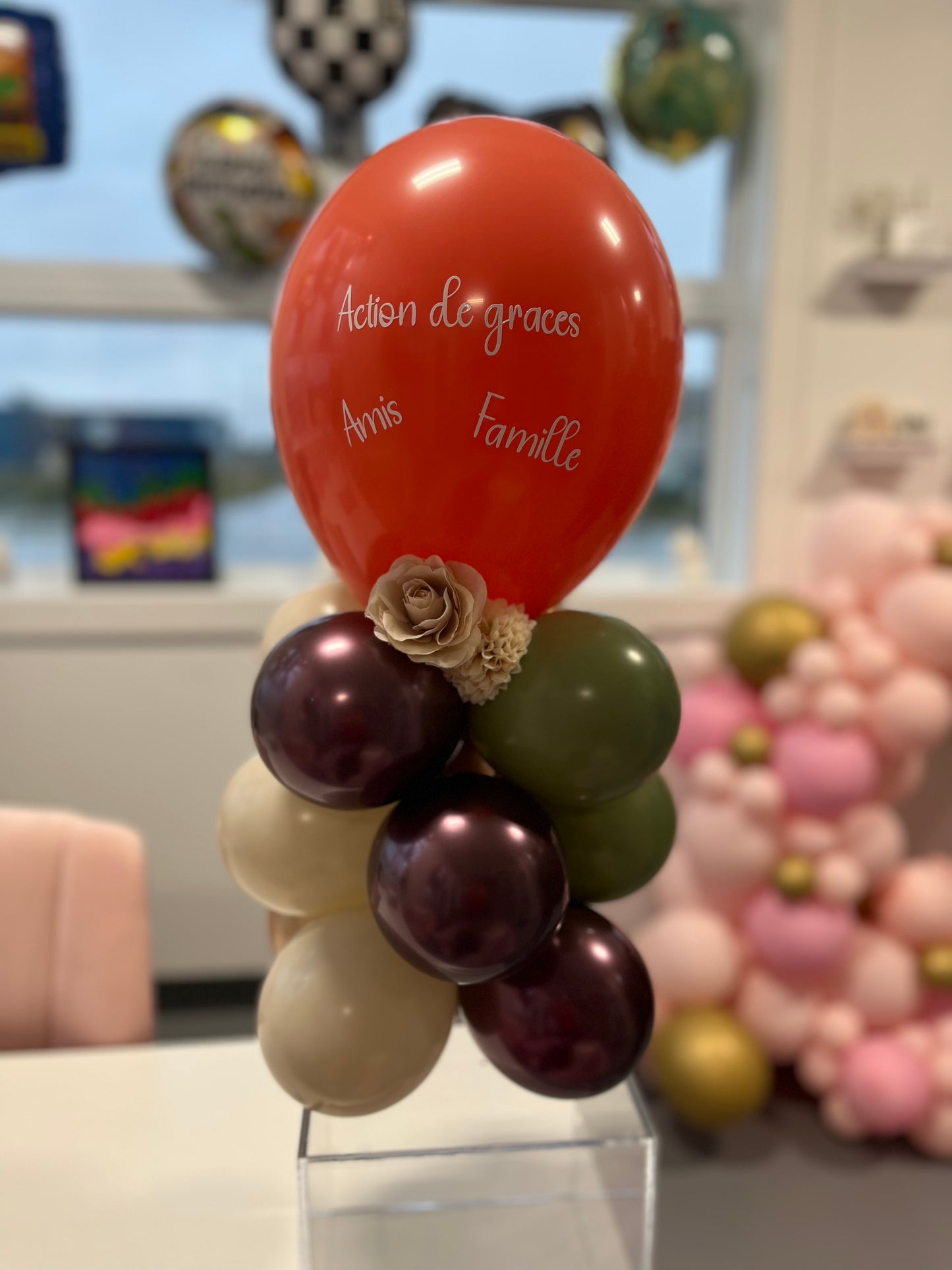 Autumn Balloon Centrepiece