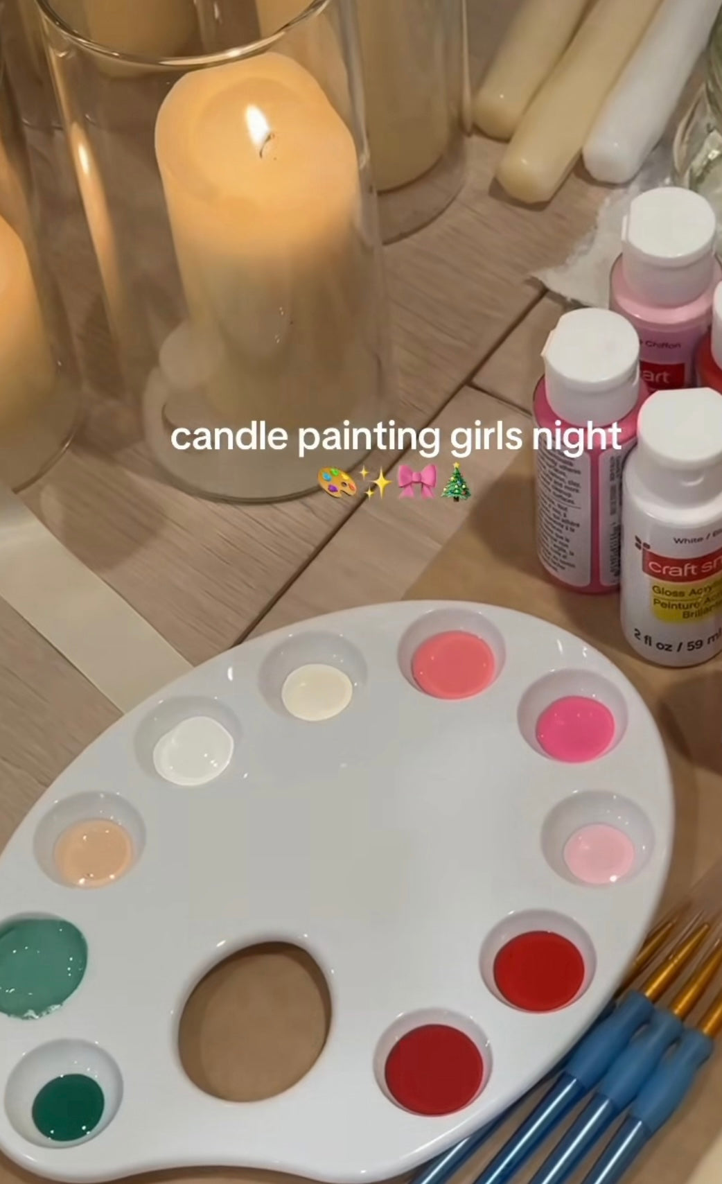 Holiday candle painting