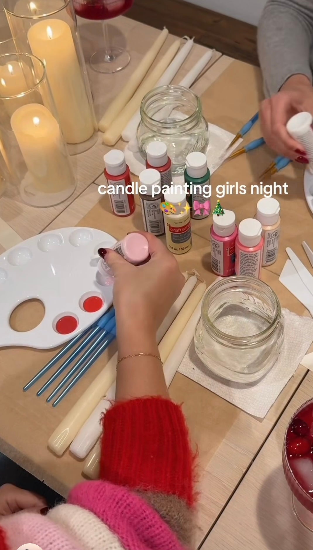 Holiday candle painting