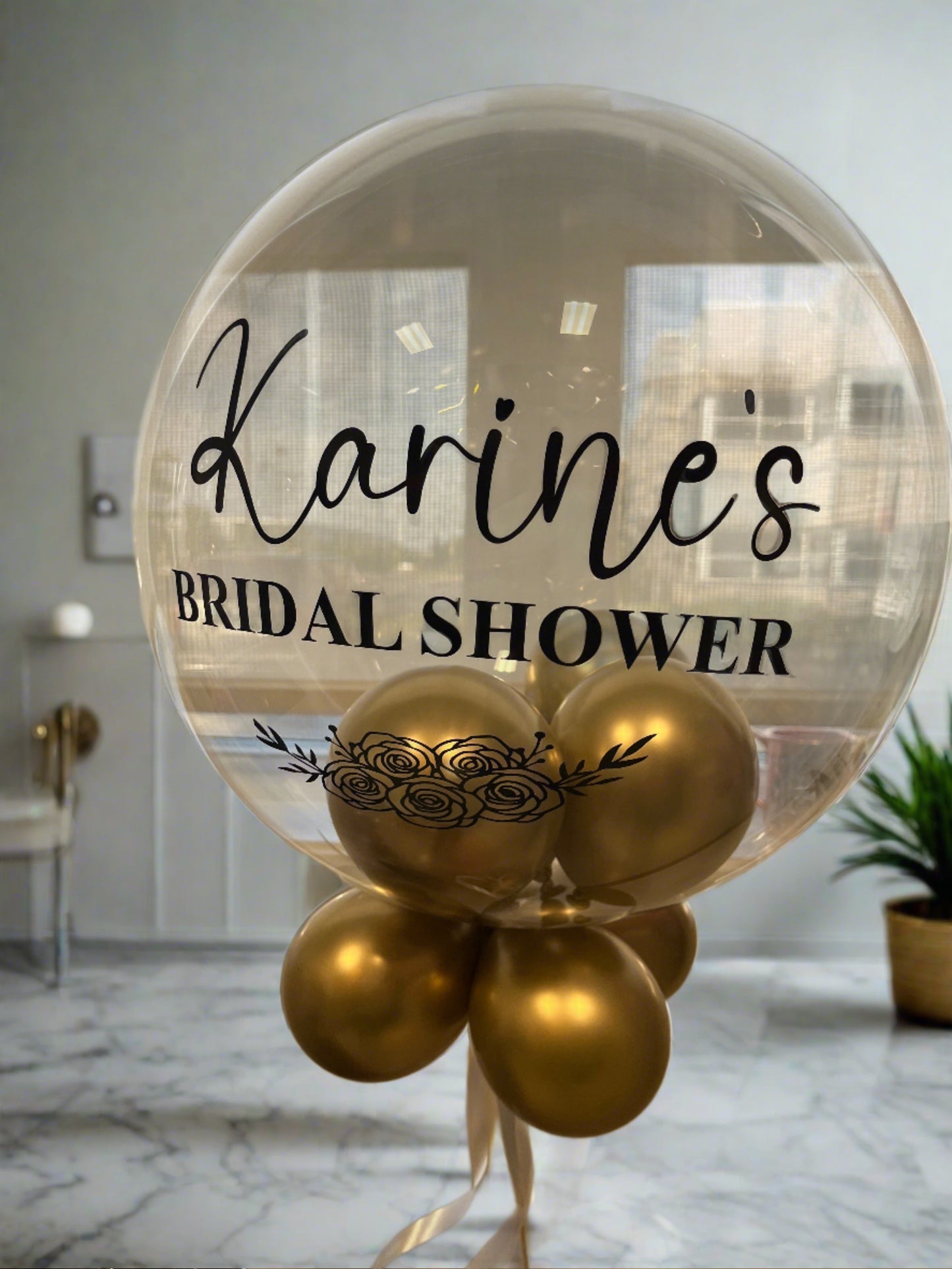 Ballon à bulles pour douche nuptiale