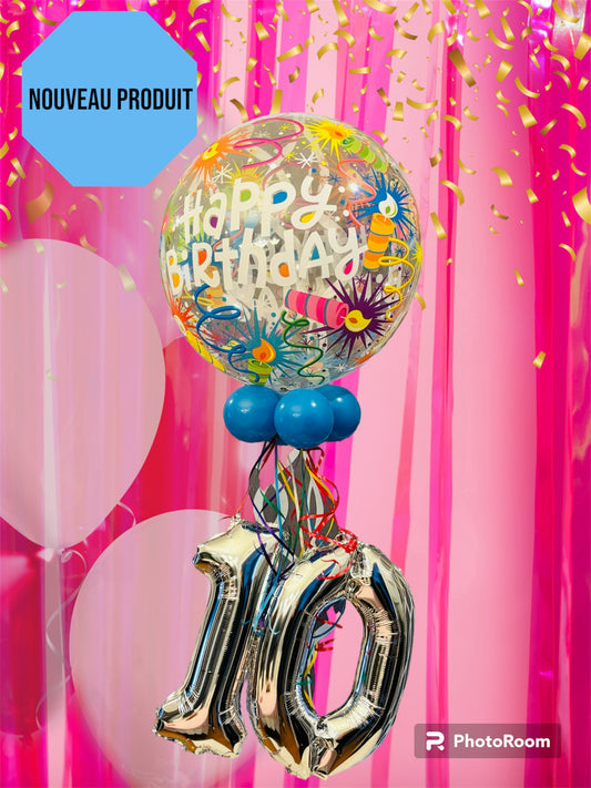 Bubble and Number Balloon Table Top
