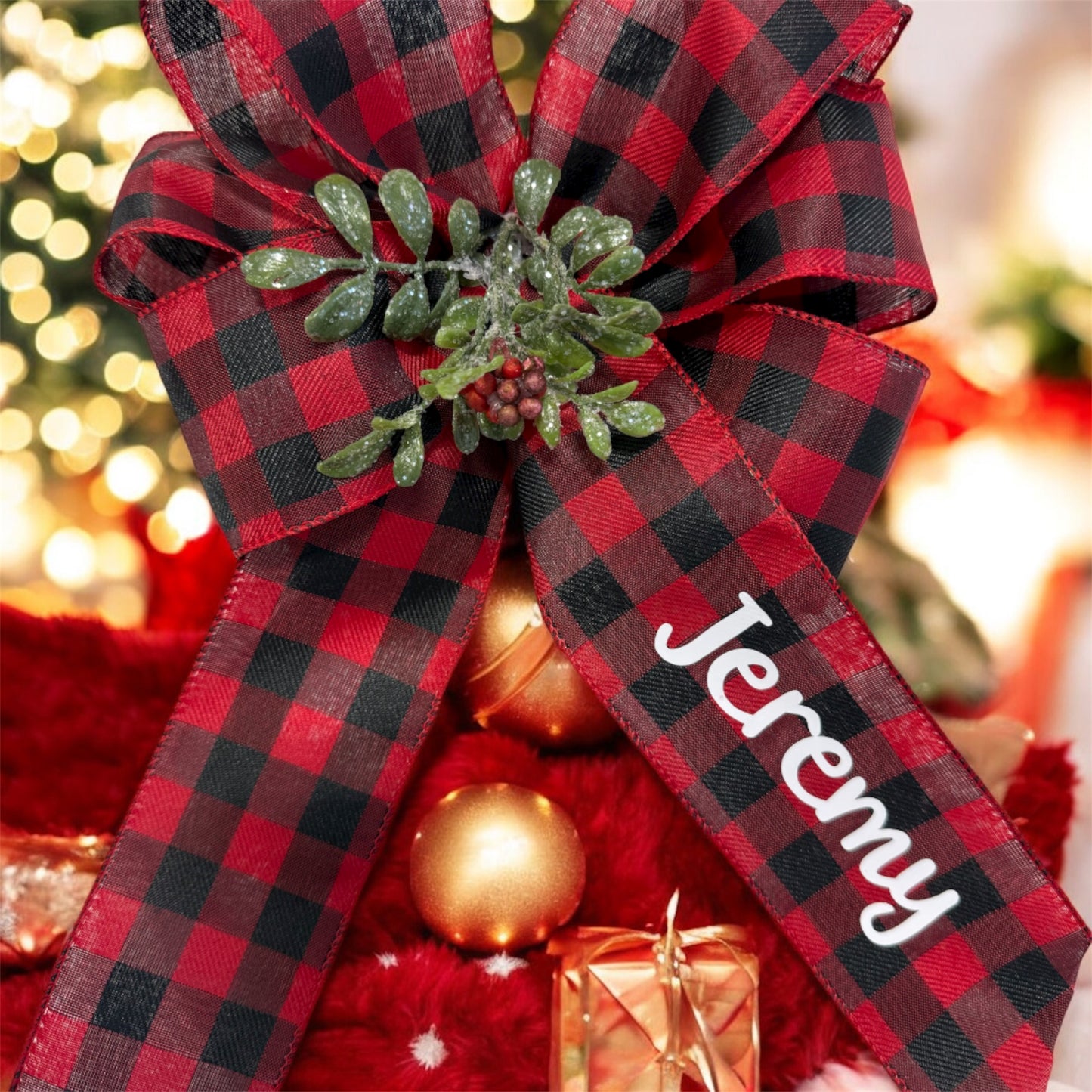 Personalized Holiday bow