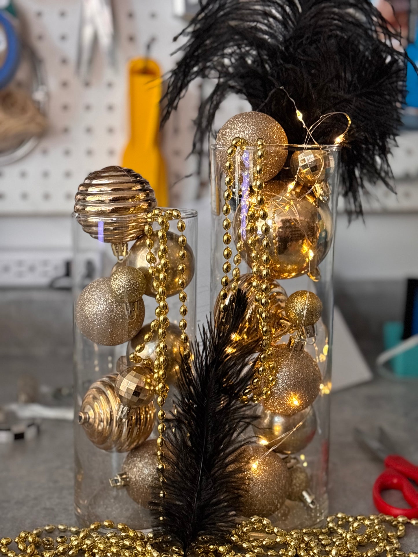 Holiday  glass centerpiece Rental