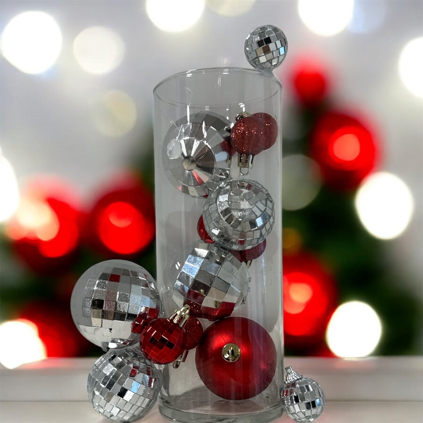 Holiday  glass centerpiece Rental