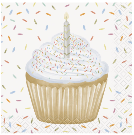 Cupcake Birthday Napkins