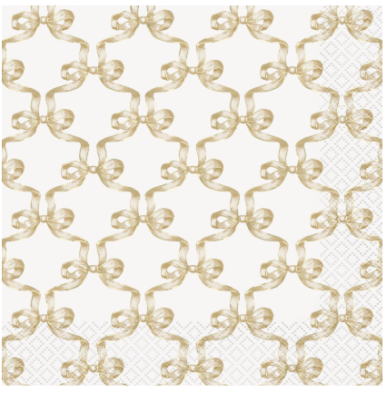 Gold bow napkins