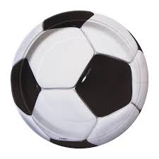 Assiettes à dessert rondes de football 3D 17,78 cm (8 unités)
