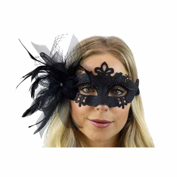 Flower Feathered Masks
