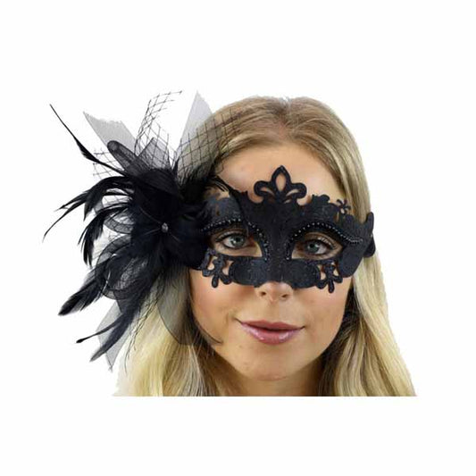 Flower Feathered Masks