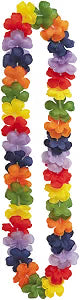 40" Flower Leis -Rainbow