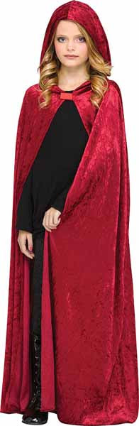 Hooded Velour Child Cape