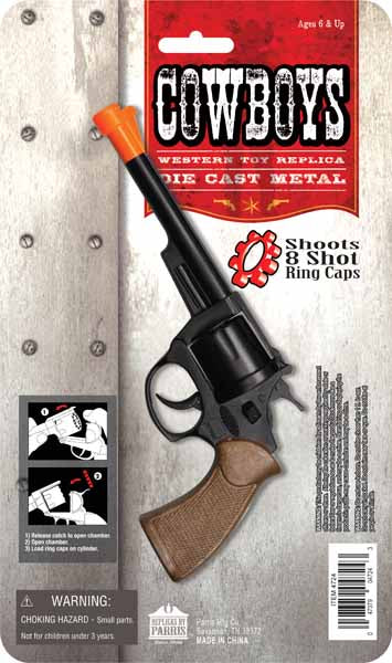 8 Shot Cowboy Pistol Costume Prop