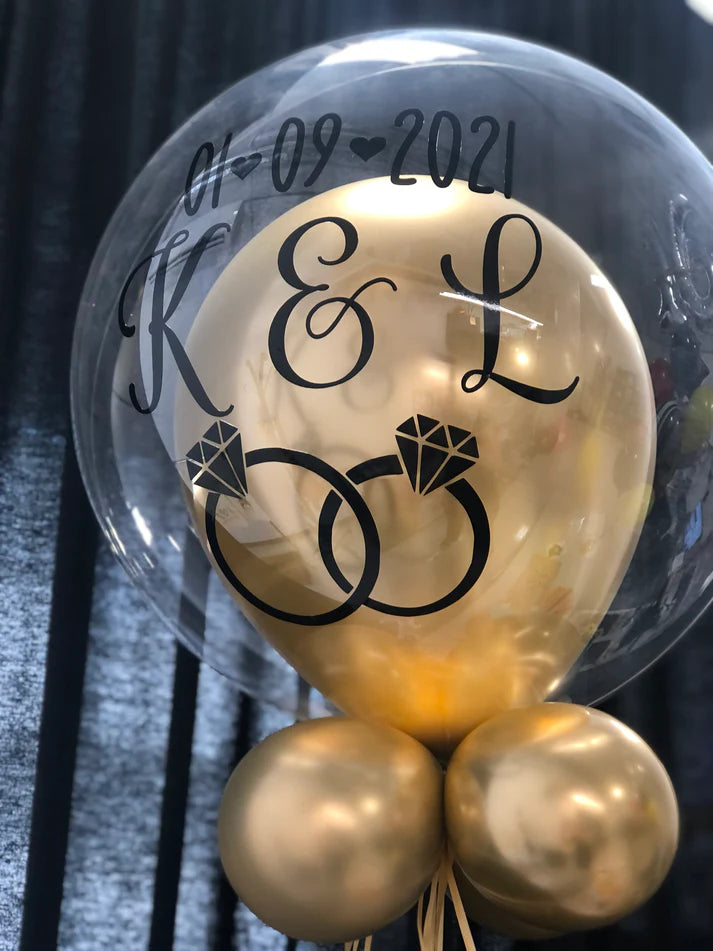 Ballon à bulles pour douche nuptiale