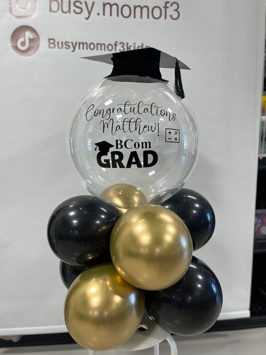 Personalized Grad Bubble with Cap