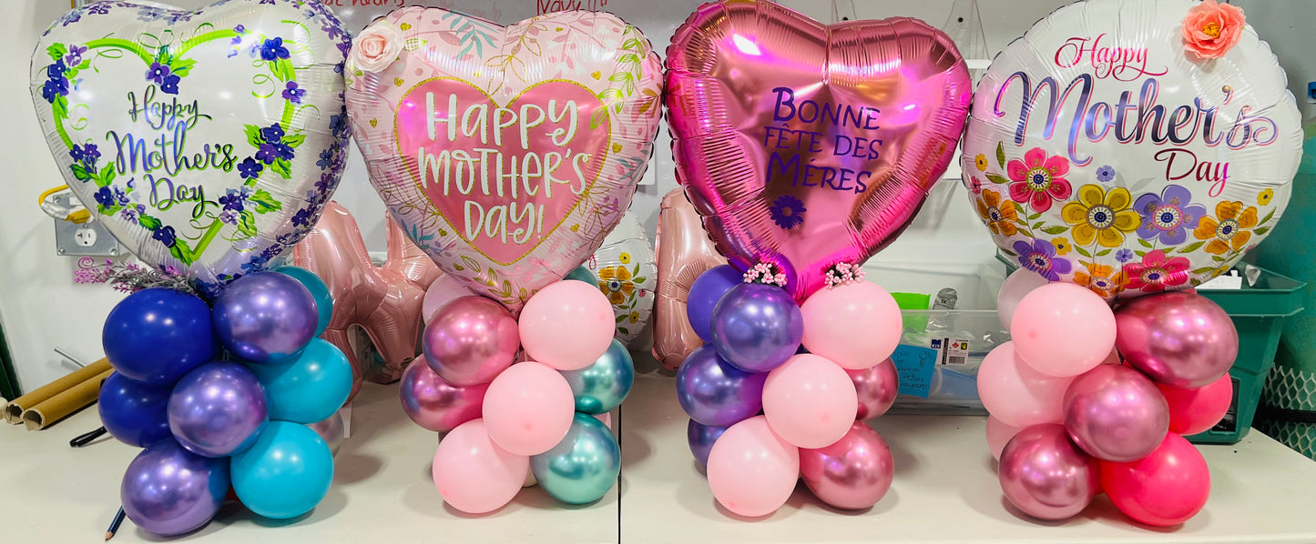 Centre de table ballon fête des mères
