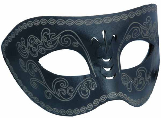 LEATHER-CUT MASK BLACK