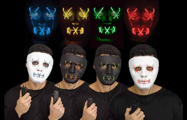 LLUMO Black Mask with Green String