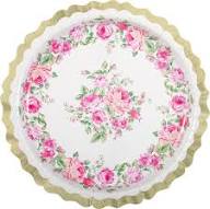 Golden Garden Party Ornate Scalloped Edge