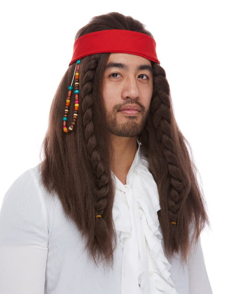 Pirate with Headband Wig