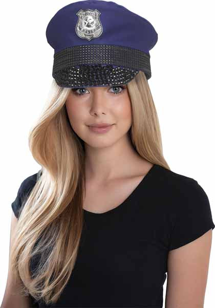 Bling Police Hat – Adult Navy