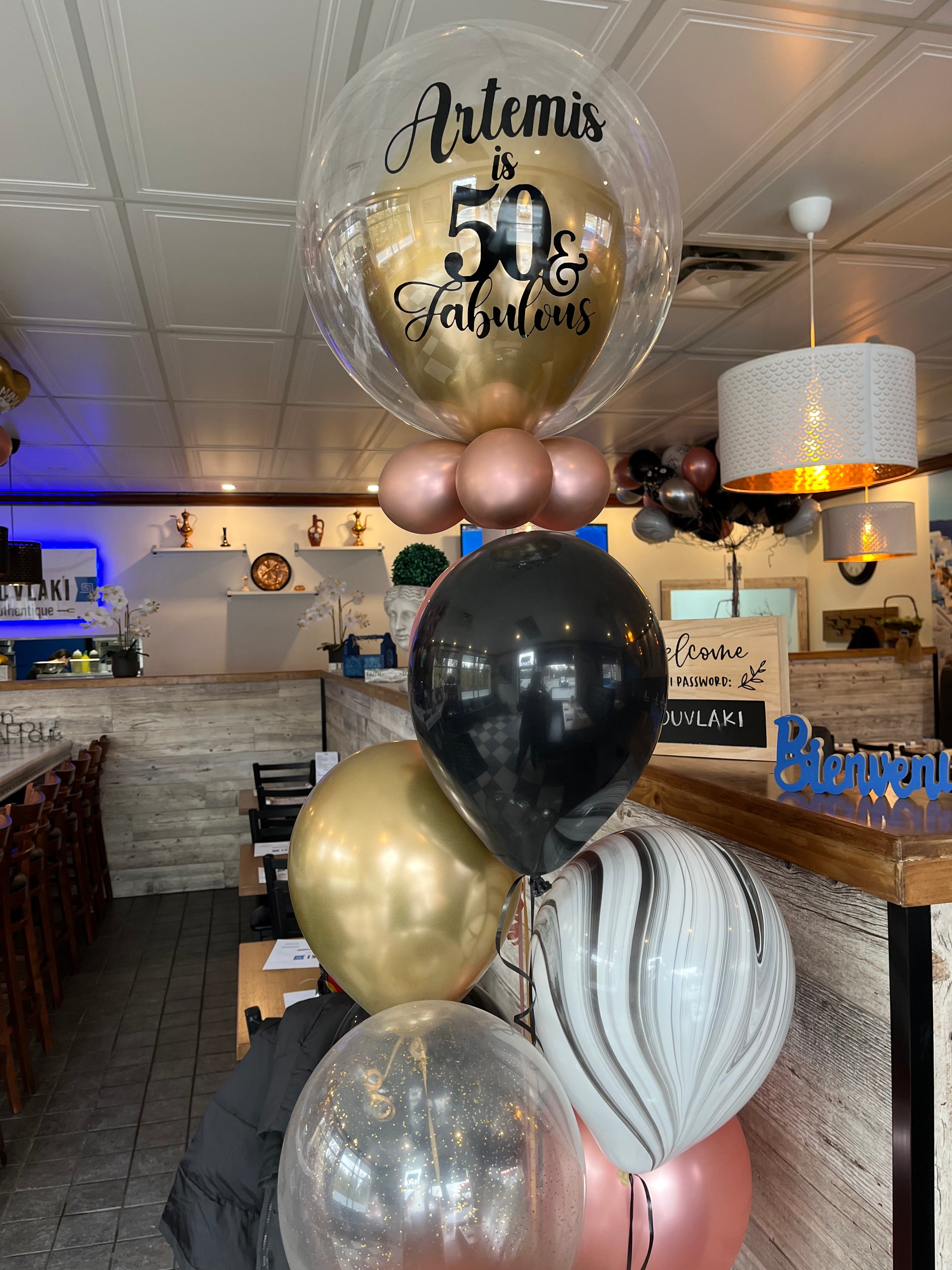 Fifty and Fabulous Party Balloons