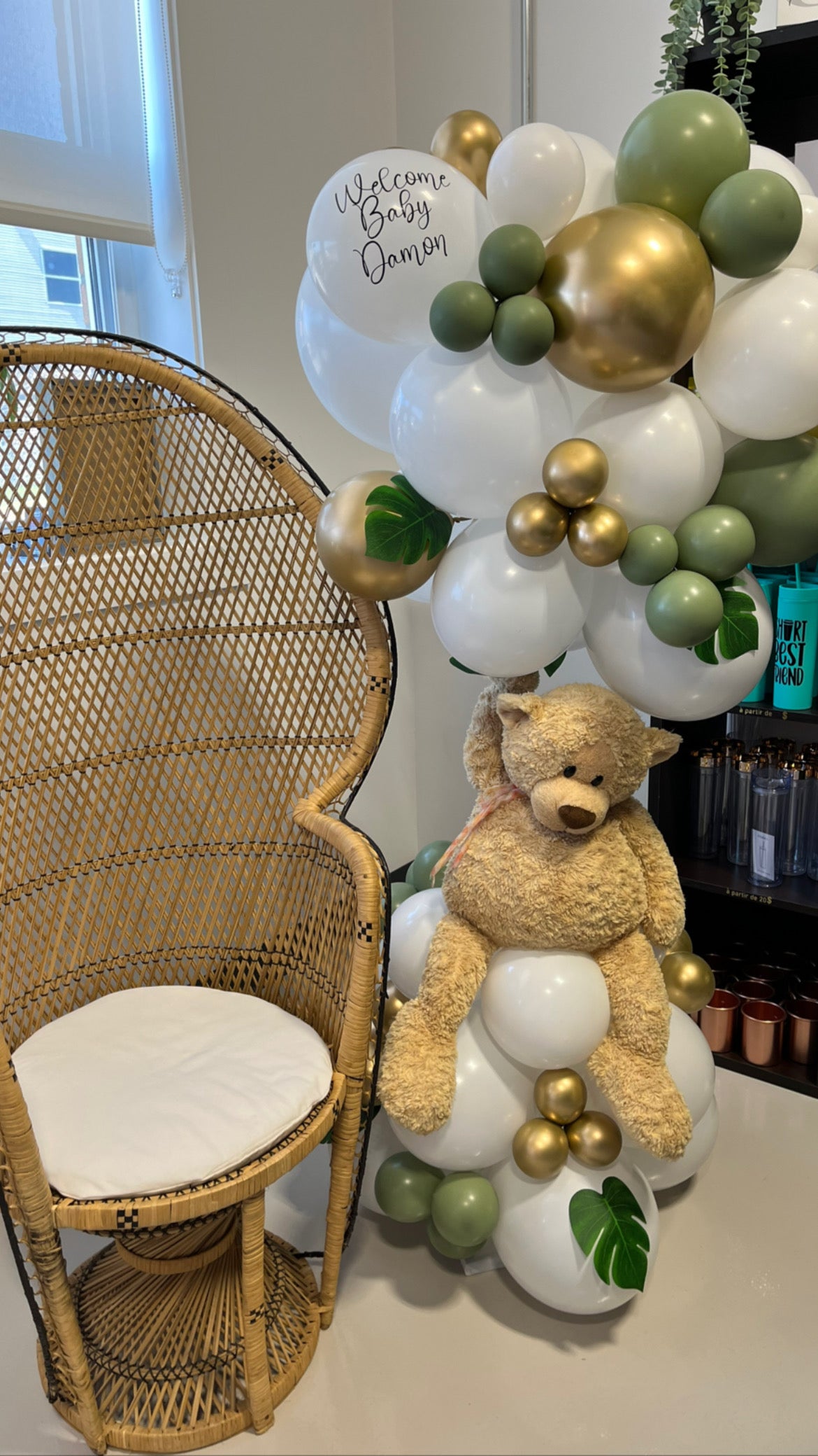 Teddy Bear Stand with Balloons