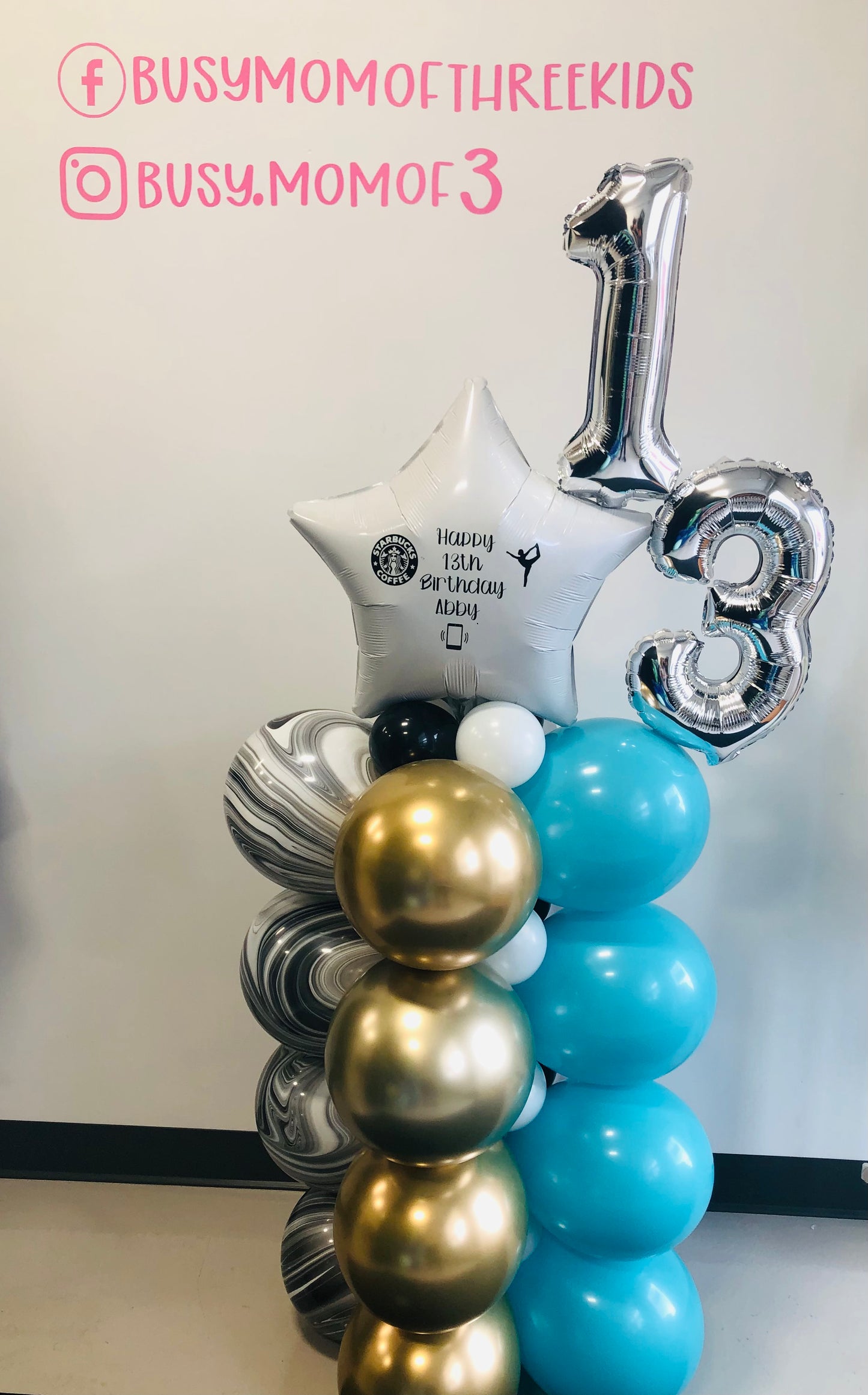 Personalized Balloon Tower Bouquet