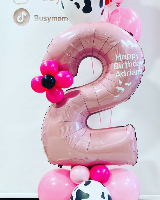 Number Birthday Balloon Stack